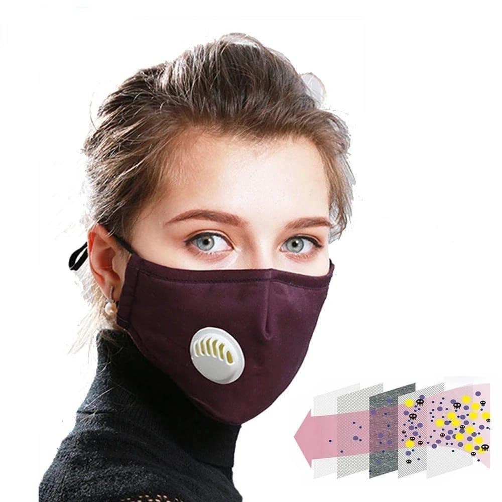 Face Mask Washable Cotton - Reusable Anti-Dust Half Mask For - Foto 2